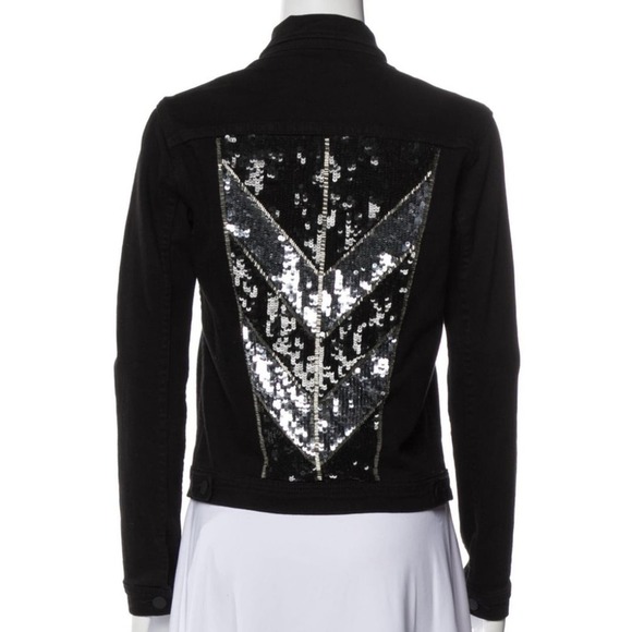 L'AGENCE Celine denim jacket. XS. Black. - Picture 3 of 8